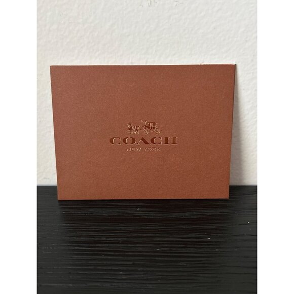 EMPTY Coach New York Brown Cardboard Box w/Receipt Holder Wallet Clutch Box - Picture 8 of 13
